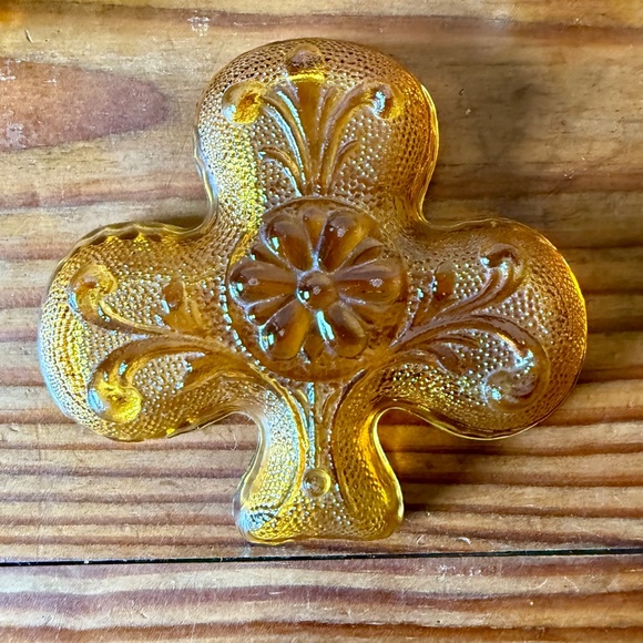 Tiara Sandwich Amber Glass Club Ashtray/Trinket Dish – Set of 4 - Picture 13 of 16